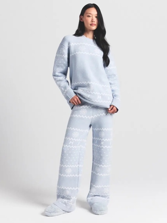 SKIMS Pants - SKIMS NWT FAIR ISLE ZEN BLUE HEART COZY PANT Sz NWT